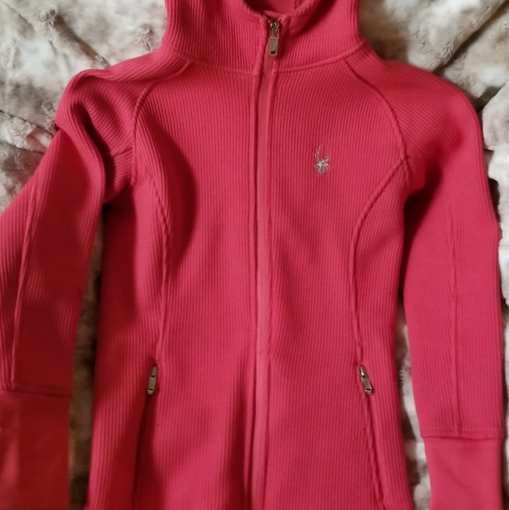 Spyder pink zip up